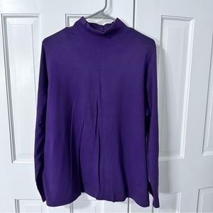 Croft & Barrow Dark Purple Long sleeve turtle - plus size‎ 1x
